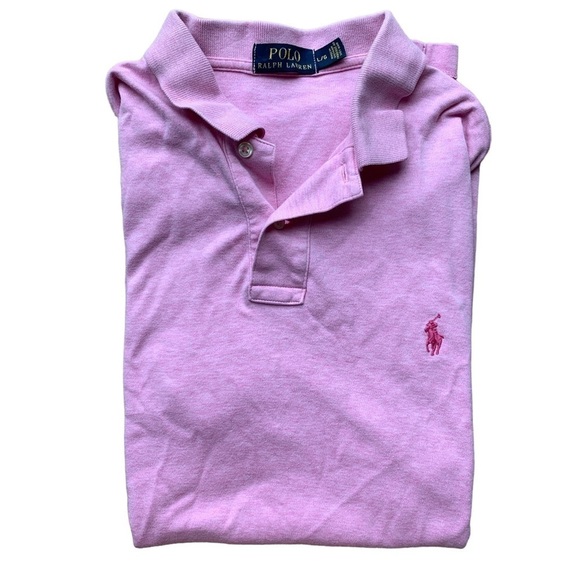 POLO Ralph Lauren Men's Pink Polo Collared Shirt - Picture 1 of 6